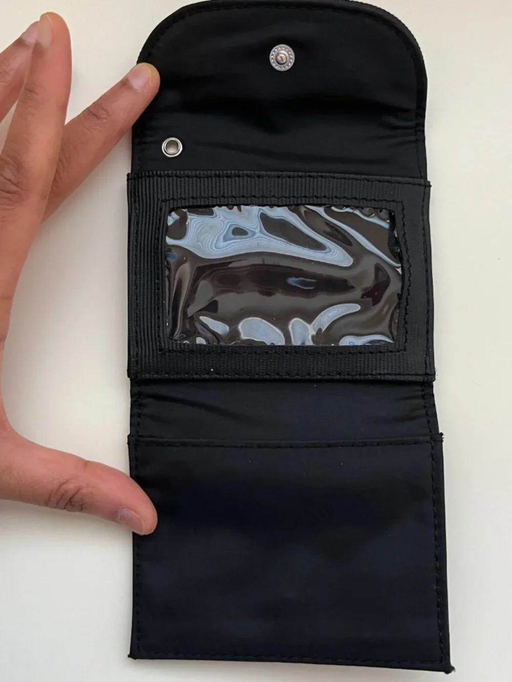 Esprit Black Wallet Snap Closure Vintage 90s Y2K sporty compact nylon minimalism
